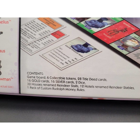 Rudolph Red Nosed Reindeer Monopoly Collectors Edition Hasbro 2012 USAOPOLY NOS - Picture 7 of 15